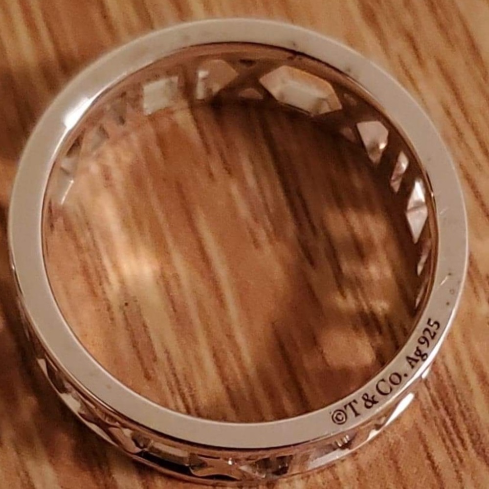 ***PRICE DROP*** Tiffany & Co. Silver Atlas Ring 7 - Picture 5 of 5